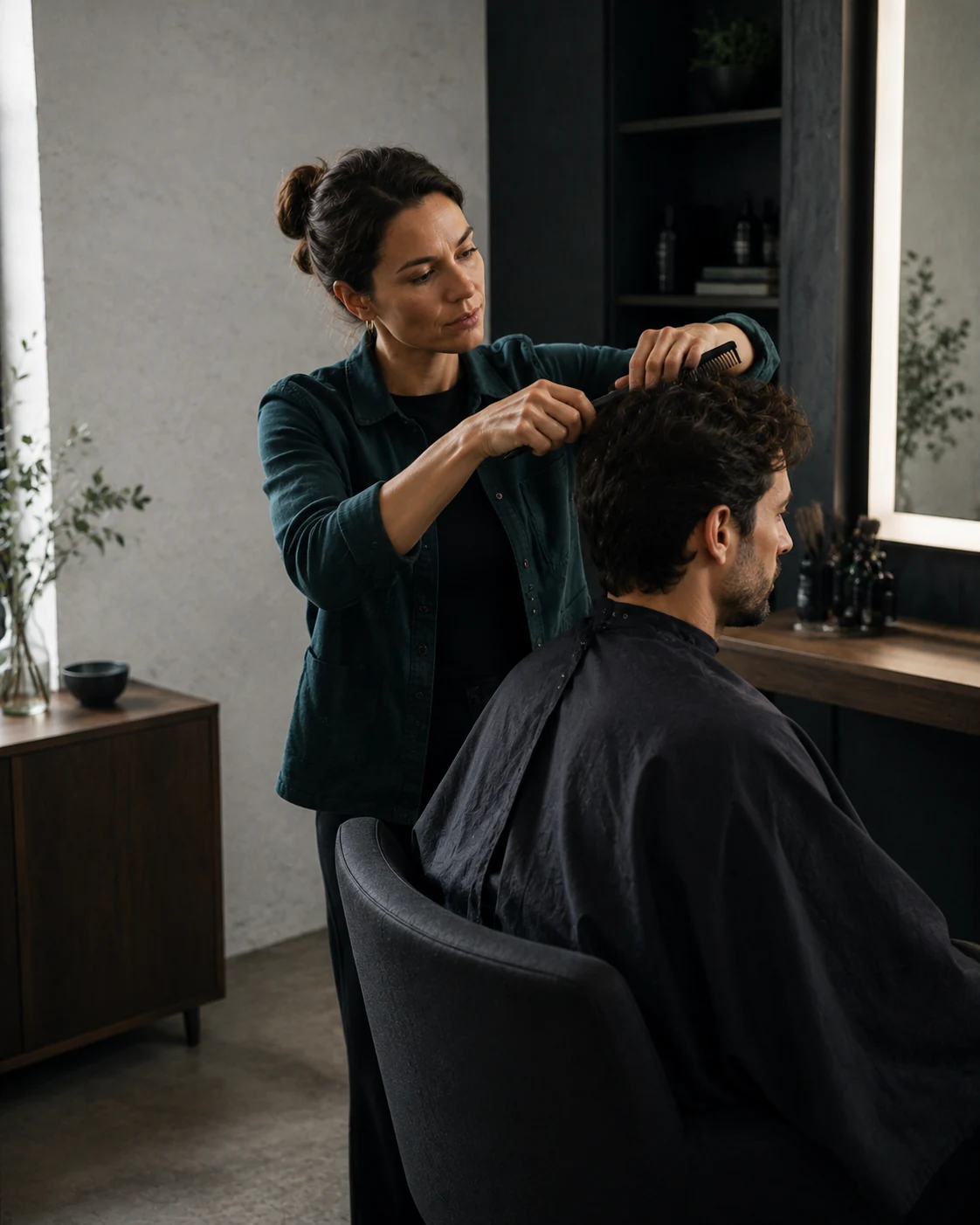 Independent specialist preparing for a client appointment